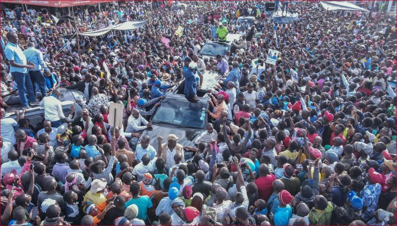 A political rally organised by former deputy president Rigathi Gachagua.
